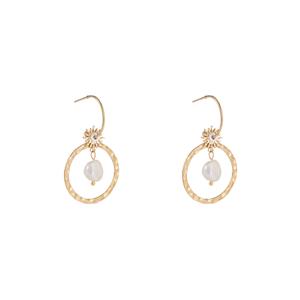 Day&Eve Oorbellen Sun With Pearl Goud