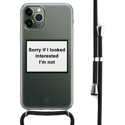 iPhone 11 Pro Max hoesje met koord - Crossbody - Not interested iPhone 11 Pro Max hoesje met koord - Crossbody - Not interested