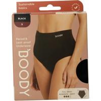 Boody Menstruatieondergoed bikinislip zwart lich/norm S