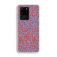 Leopard blue: Samsung Galaxy S20 Ultra Transparant Hoesje