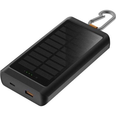 Xtorm Powerbank 15W Go2 Solar 10.000 mAh met zaklamp, Charcoal Black