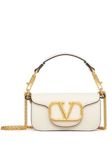 Valentino Garavani mini sac porté épaule Locò en cuir - Blanc