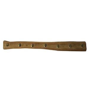 Wandkapstok Jafar - 7 haken - naturel - 10x100x2 cm - Leen Bakker