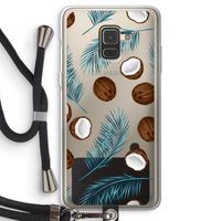 Kokosnoot roze: Samsung Galaxy A8 (2018) Transparant Hoesje met koord