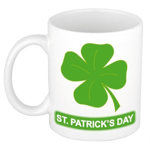 St Patricksday klavertje mok / beker 300 ml   -