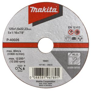 Makita Accessoires Doorslijpschijf Aluminium | 115 mm | 22,23 mm | 10 stuks - B-45325