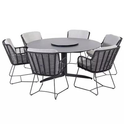 Fabrice Embrace diningset met Lazy Suzan - 4so