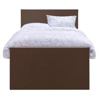 Leen Bakker - Boxspring Met Voetbord Liv Egaal - 120x200 Cm - Slanke Poot - Stof/Velvet - Bruin