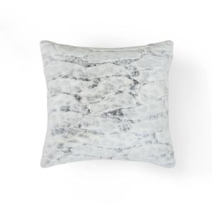 Marble Faux Fur Kussensloop - 2pc verpakking - Lichtgrijs ca. 45x45 cm