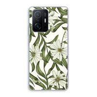 Wit bloemenpatroon: Xiaomi 11T Transparant Hoesje