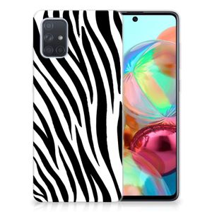 Samsung Galaxy A71 TPU Hoesje Zebra