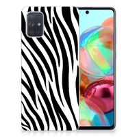 Samsung Galaxy A71 TPU Hoesje Zebra