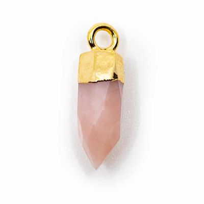Edelsteenhanger Punt Roze Opaal (12 mm)