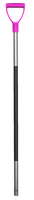 Mestvork steel alum. 115 cm roze handvat incl rubber grip