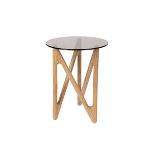 Dutchbone Naia Bijzettafel Rond 40 cm Hout Natural - Transparant