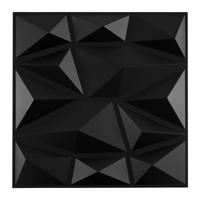 50 Stuks 3D Wandpanelen Diamant 30 x 30 cm Wandbekleding Wanddecoratie Zwart 4,5m²