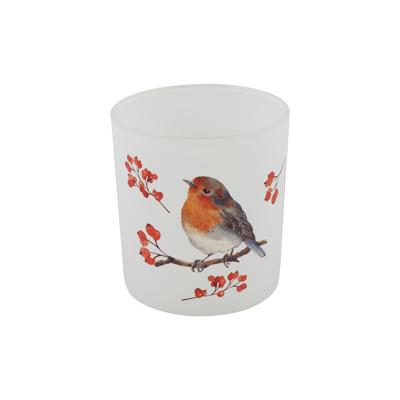 Theelicht Robin wit Ø7,3xH8cm