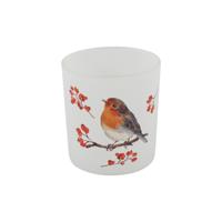Theelicht Robin wit Ø7,3xH8cm