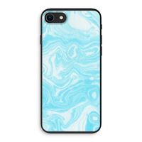 Waterverf blauw: iPhone 8 Biologisch afbreekbaar hoesje