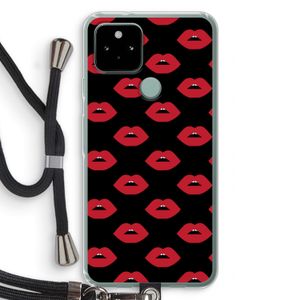 Lips: Pixel 5 Transparant Hoesje met koord