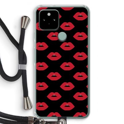 Lips: Pixel 5 Transparant Hoesje met koord