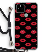 Lips: Pixel 5 Transparant Hoesje met koord