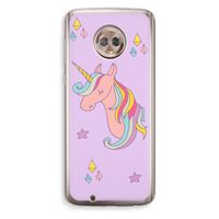 Roze eenhoorn: Motorola Moto G6 Transparant Hoesje