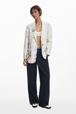 Blazer met strepen - WHITE - XL