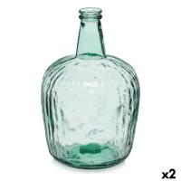 Decoratieve fles Gift Decor 2255/08R 2255/08R Transparant Strepen 8 L 14 x 44 x 13 cm 20 x 37,5 x 20 cm Decoratie (2 Stuks)