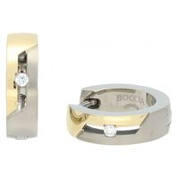 Boccia 05045-04 Oorringen titanium-diamant 0.015 ct zilver-en goudkleurig-wit 14 mm