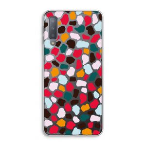 Colored Giraffe: Samsung Galaxy A7 (2018) Transparant Hoesje