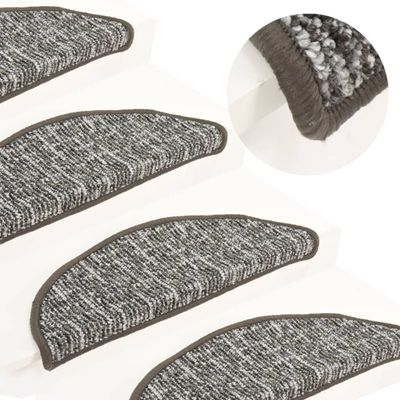 VidaXL Trapmatten 15 st 65x21x4 cm antracietkleurig
