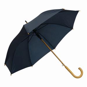 Rainmaster paraplu met houten handvat - donkerblauw scherm - Dia 103 cm