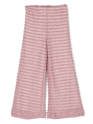 La Stupenderia pantalon évasé à bords francs - Rose