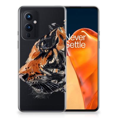 Smartphone hoesje OnePlus 9 Watercolor Tiger