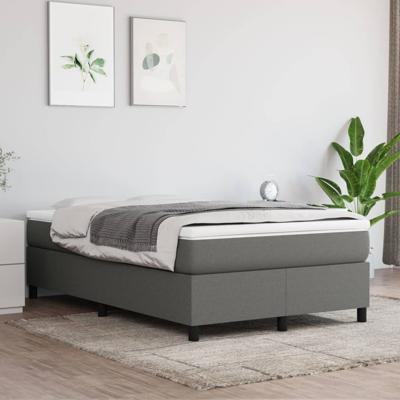 Bedframe zonder matras 120x200 cm stof donkergrijs