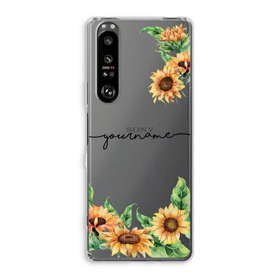Zonnebloemen: Sony Xperia 1 III Transparant Hoesje