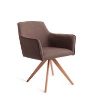 Jesper Home Draaibare Eetkamerstoel 'Hofu' Turn Peach, kleur Potters Clay