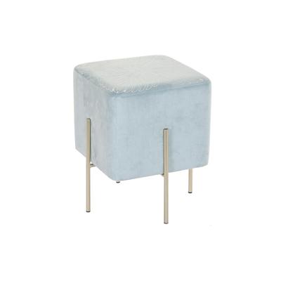 Voetensteun DKD Home Decor Gouden Metaal Hemelsblauw (34 x 34 x 40 cm)