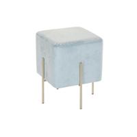 Voetensteun DKD Home Decor Gouden Metaal Hemelsblauw (34 x 34 x 40 cm)