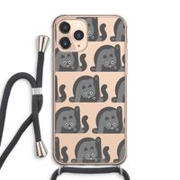 Cats: iPhone 11 Pro Max Transparant Hoesje met koord