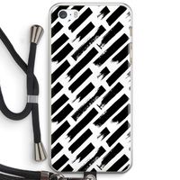Zwarte vegen: iPhone 5 / 5S / SE Transparant Hoesje met koord