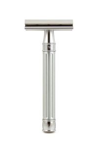 Edwin Jagger 3ONE6 double edge safety razor Silver RVS