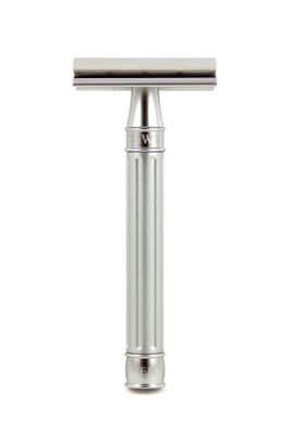 Edwin Jagger 3ONE6 double edge safety razor Silver RVS