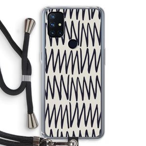 Marrakech Zigzag: OnePlus Nord N10 5G Transparant Hoesje met koord