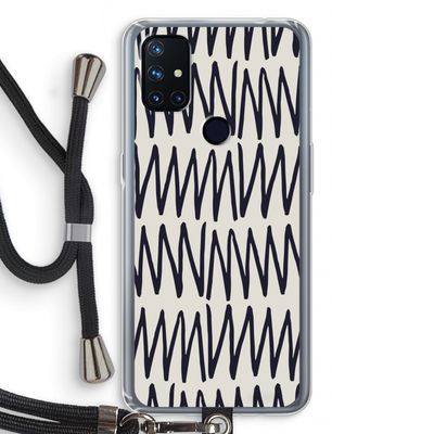 Marrakech Zigzag: OnePlus Nord N10 5G Transparant Hoesje met koord