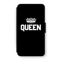 Queen zwart: iPhone XS Flip Hoesje