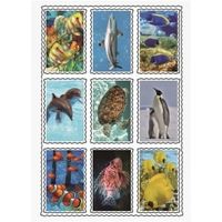 Zeedieren 3D sticker set