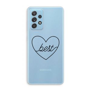 Best heart black: Samsung Galaxy A73 Transparant Hoesje