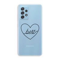 Best heart black: Samsung Galaxy A73 Transparant Hoesje